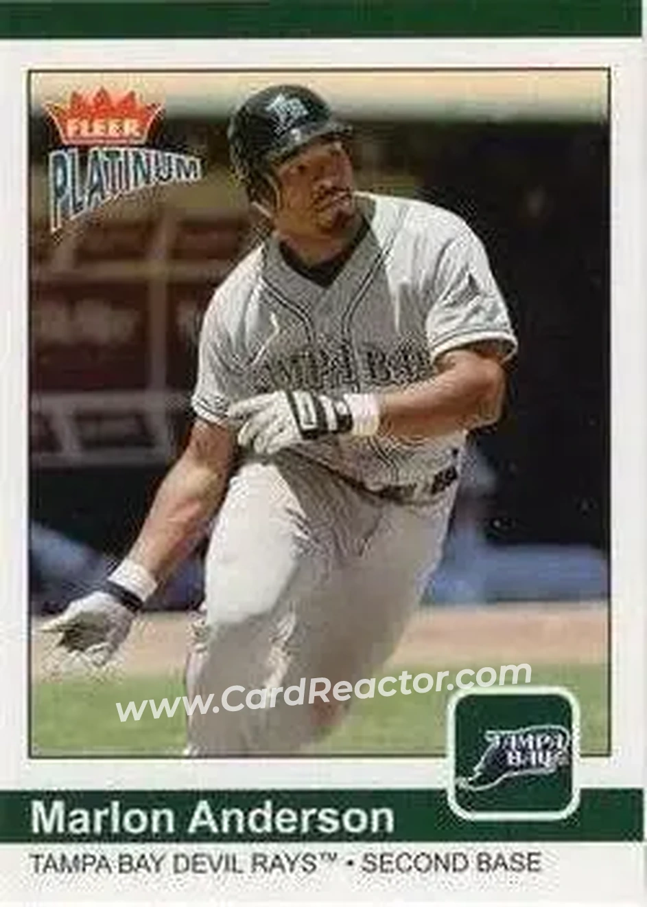 2004 Fleer Platinum #12 - Marlon Anderson - Tampa Bay Devil Rays - Front