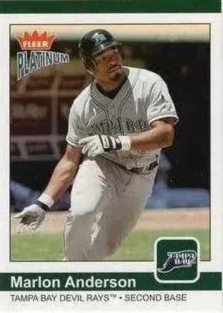 2004 Fleer Platinum #12 - Marlon Anderson - Tampa Bay Devil Rays