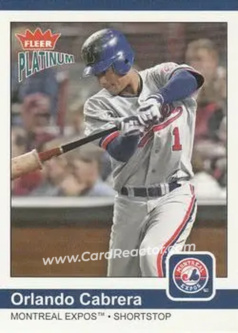 2004 Fleer Platinum #16 - Orlando Cabrera - Montreal Expos - Front