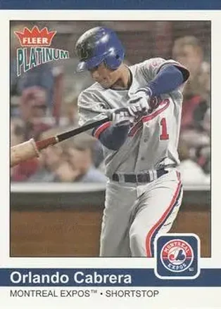 2004 Fleer Platinum #16 - Orlando Cabrera - Montreal Expos
