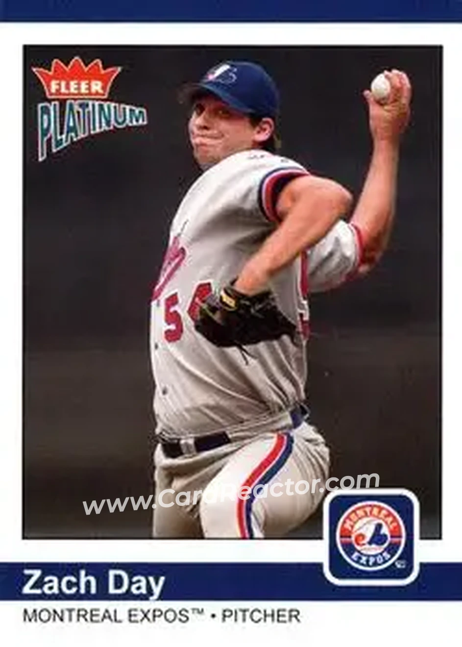 2004 Fleer Platinum #73 - Zach Day - Montreal Expos - Front
