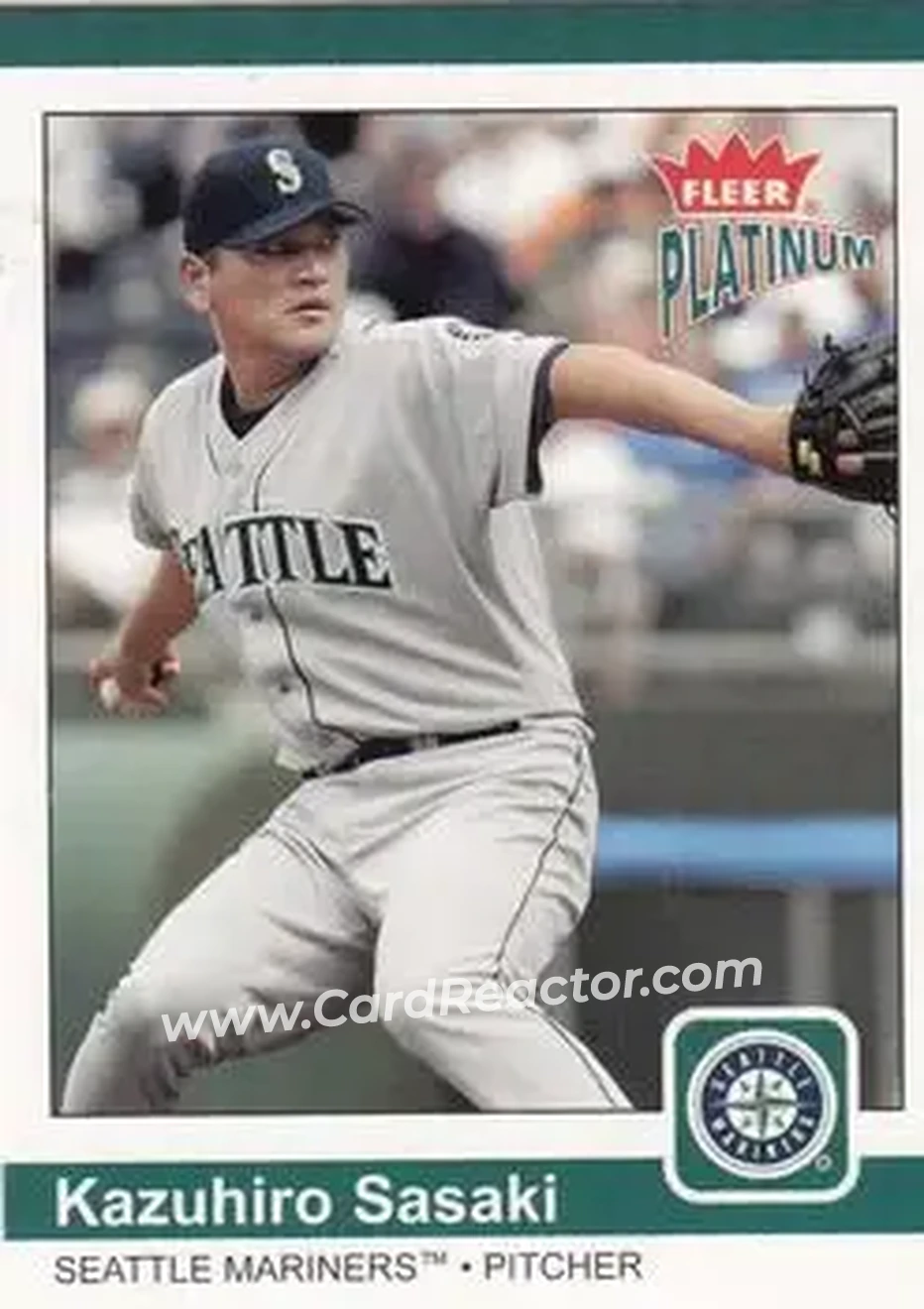 2004 Fleer Platinum #78 - Kazuhiro Sasaki - Seattle Mariners - Front 2004 Fleer Platinum #78 - Kazuhiro Sasaki - Seattle Mariners - Front