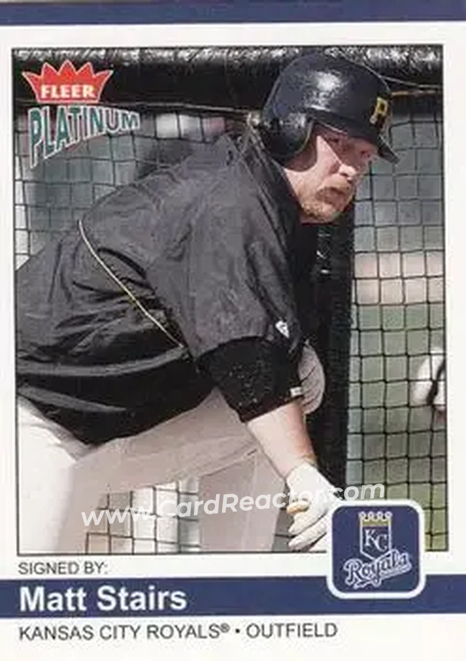 2004 Fleer Platinum #95 - Matt Stairs - Kansas City Royals - Front 2004 Fleer Platinum #95 - Matt Stairs - Kansas City Royals - Front
