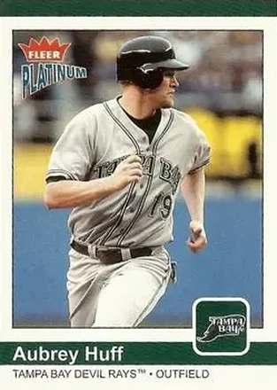 2004 Fleer Platinum #100 - Aubrey Huff - Tampa Bay Devil Rays