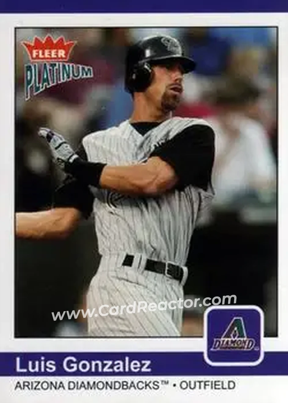 2004 Fleer Platinum #102 - Luis Gonzalez - Arizona Diamondbacks - Front 2004 Fleer Platinum #102 - Luis Gonzalez - Arizona Diamondbacks - Front