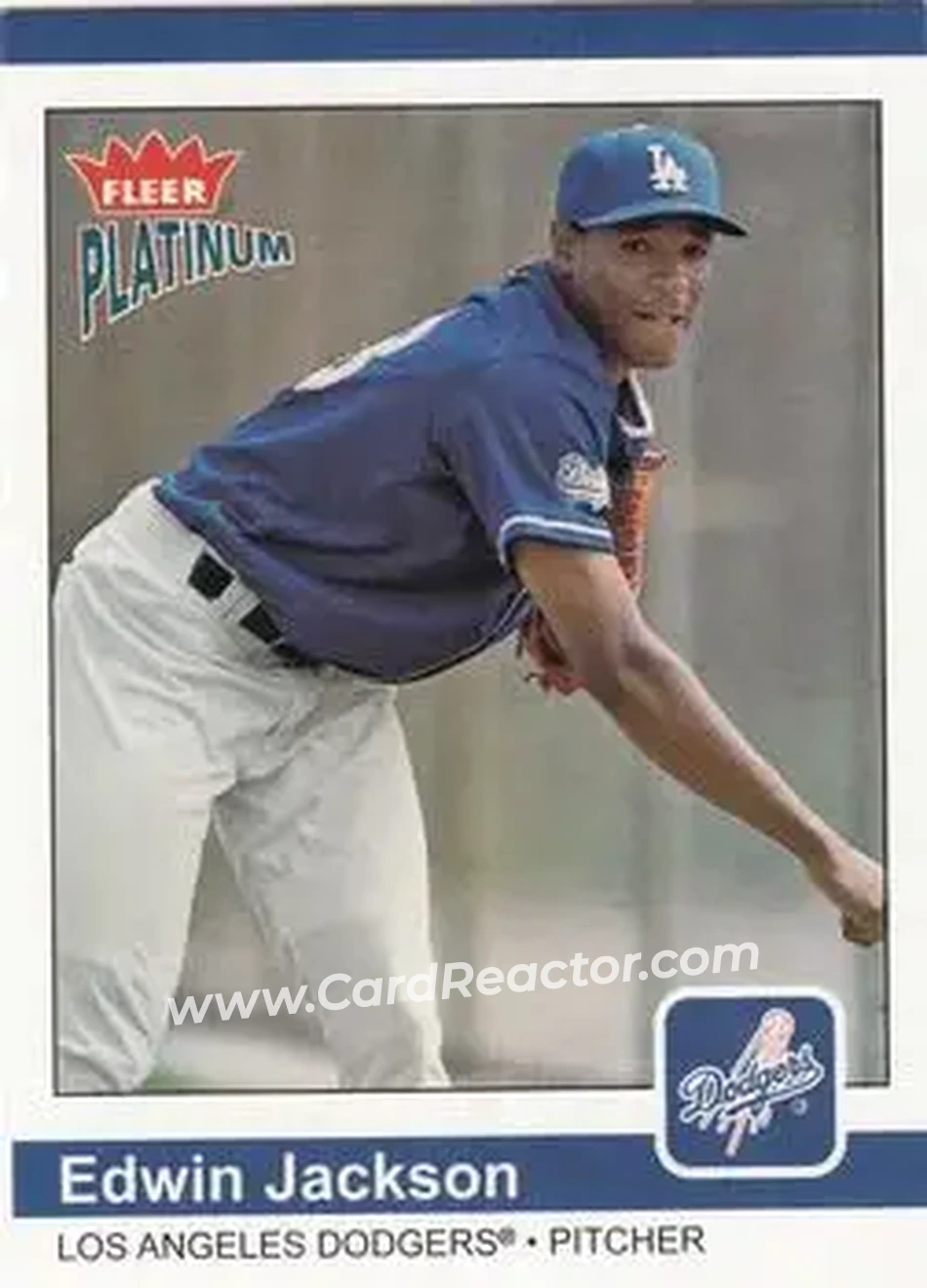 2004 Fleer Platinum #125 - Edwin Jackson - Los Angeles Dodgers - Front