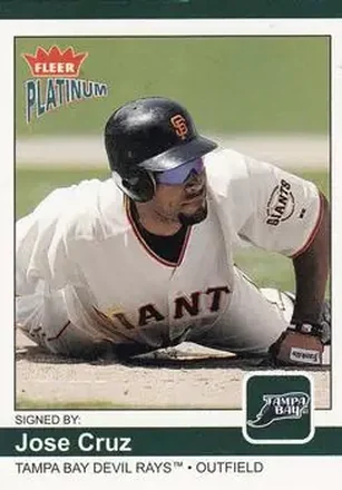 2004 Fleer Platinum #142 - Jose Cruz - Tampa Bay Devil Rays