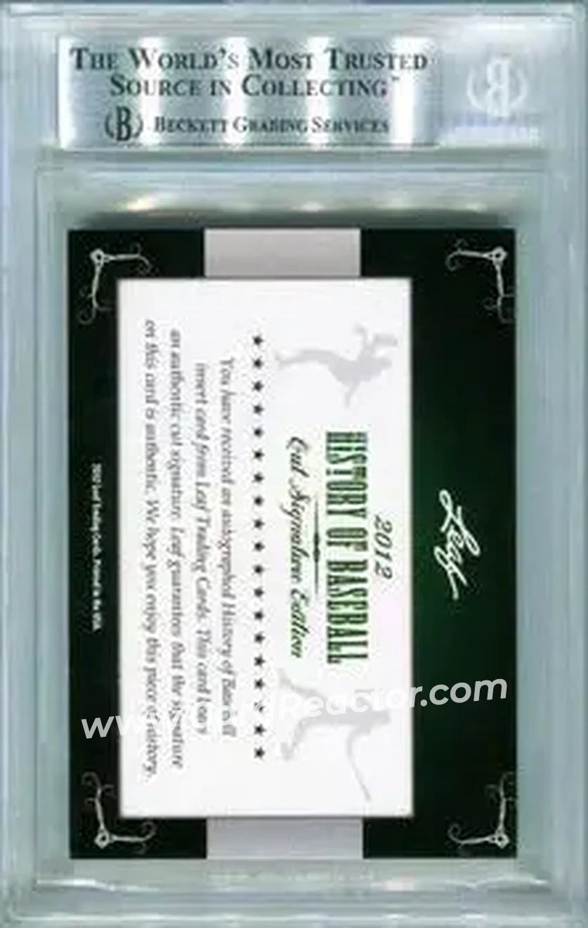 2012 Leaf Cut Signature History of Baseball #NNO - Bob Robertson - Back