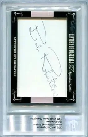 2012 Leaf Cut Signature History of Baseball feature card