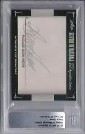 2012 Leaf Cut Signature History of Baseball feature card