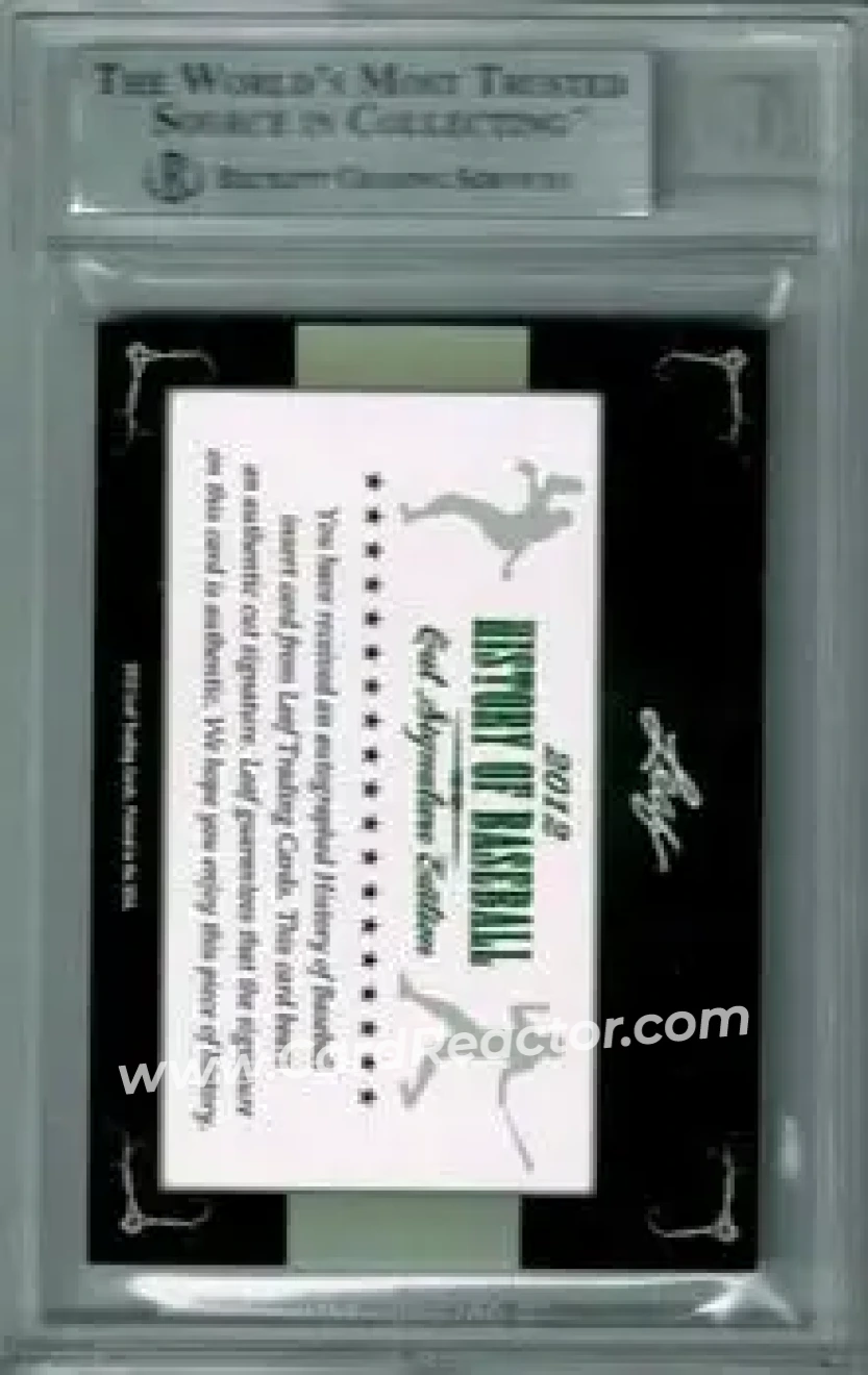 2012 Leaf Cut Signature History of Baseball #NNO - Bud Harrelson - Back