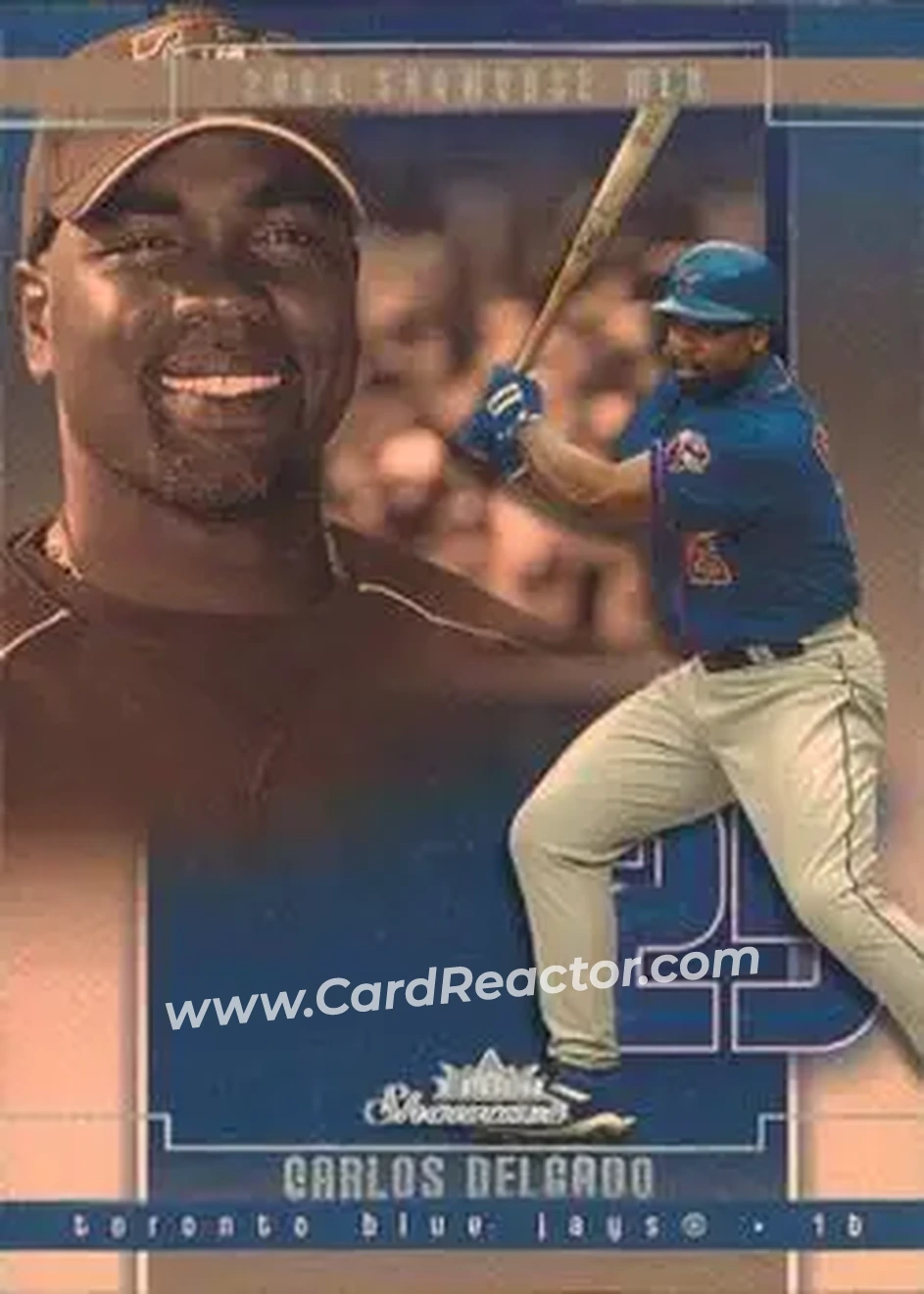 2004 Fleer Showcase #8 - Carlos Delgado - Toronto Blue Jays - Front