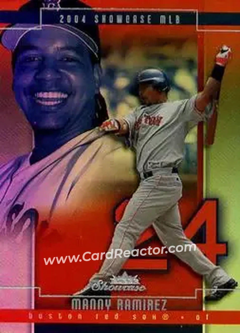 2004 Fleer Showcase #16 - Manny Ramirez - Boston Red Sox - Front