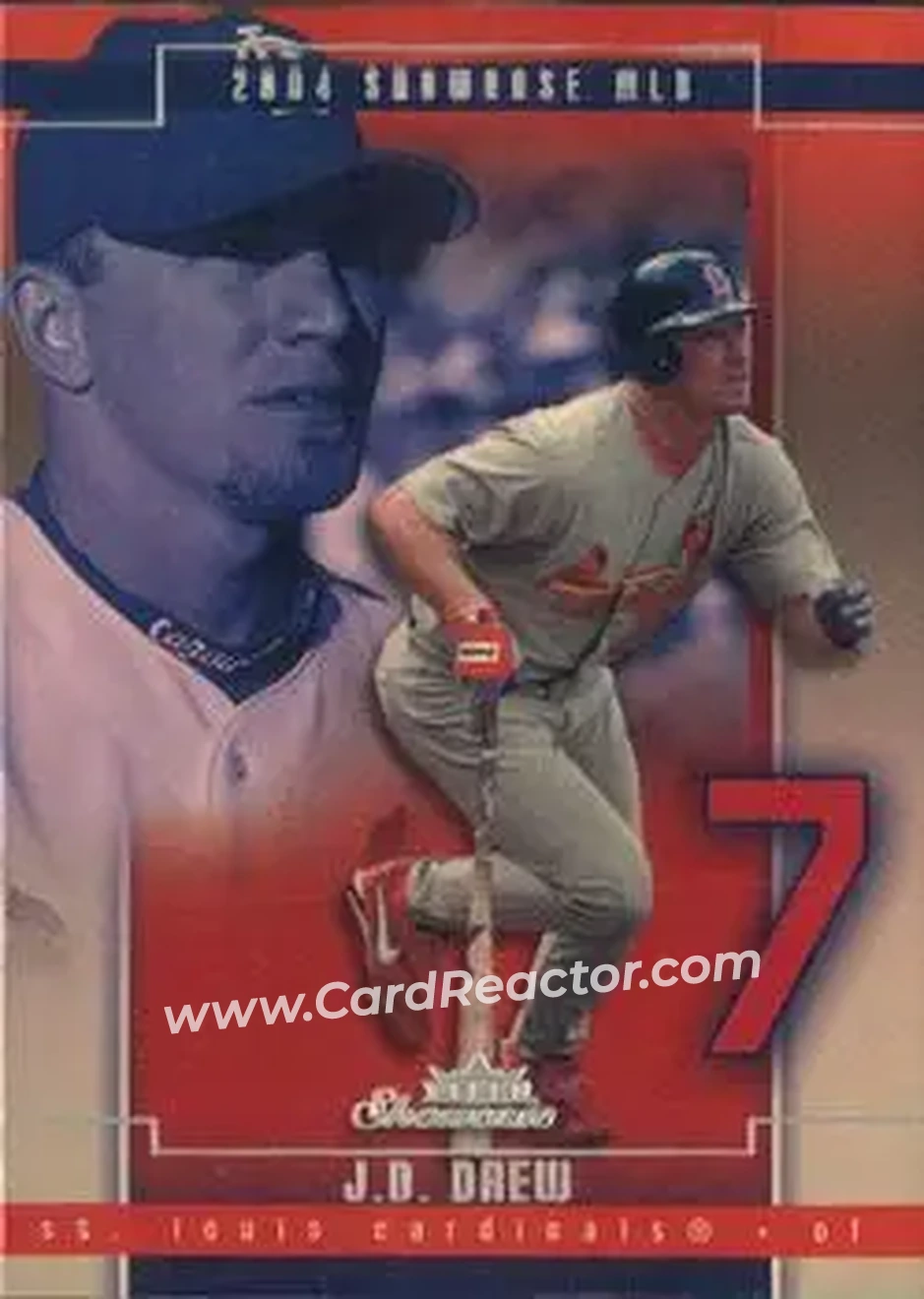 2004 Fleer Showcase #37 - J.D. Drew - St. Louis Cardinals - Front 2004 Fleer Showcase #37 - J.D. Drew - St. Louis Cardinals - Front