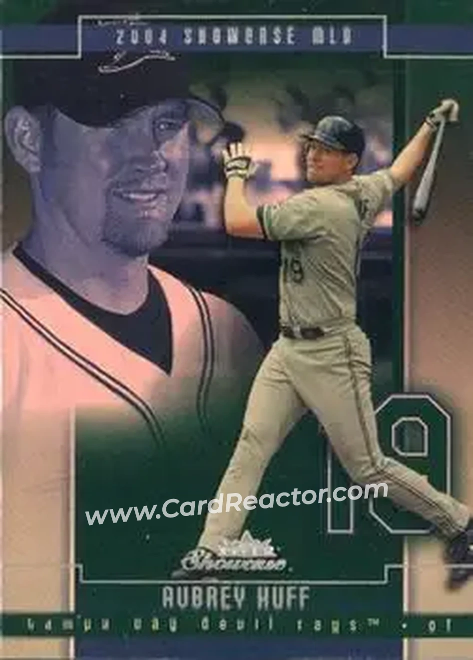2004 Fleer Showcase #51 - Aubrey Huff - Tampa Bay Devil Rays - Front