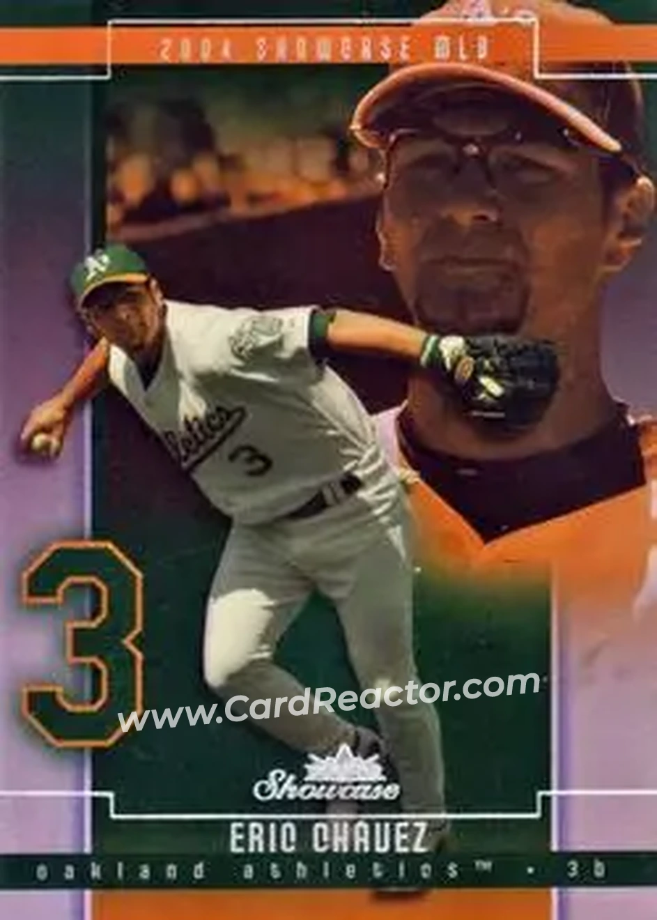 2004 Fleer Showcase #65 - Eric Chavez - Oakland Athletics - Front