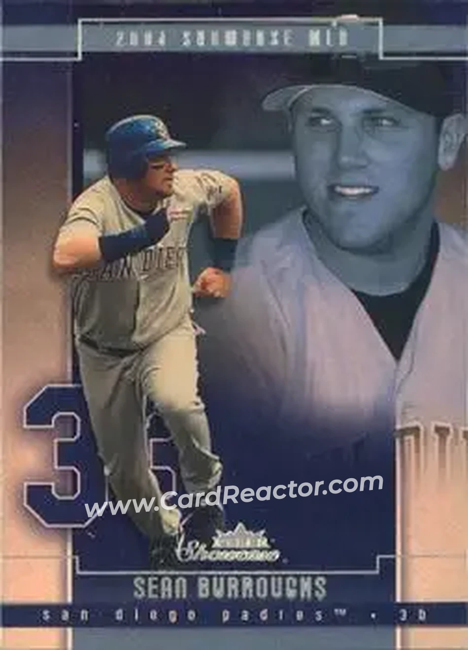 2004 Fleer Showcase #73 - Sean Burroughs - San Diego Padres - Front 2004 Fleer Showcase #73 - Sean Burroughs - San Diego Padres - Front