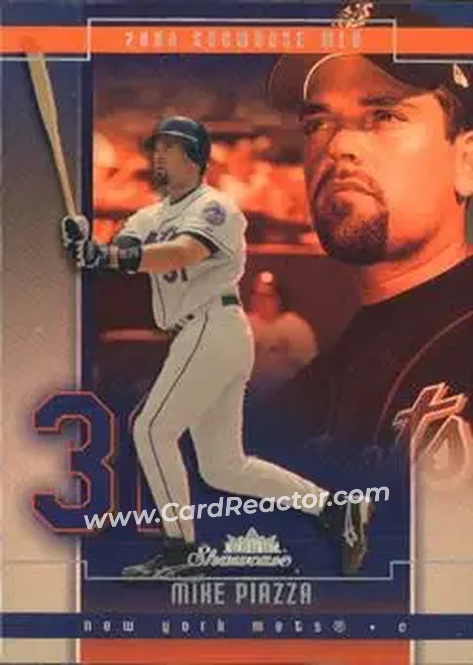 2004 Fleer Showcase #77 - Mike Piazza - New York Mets - Front 2004 Fleer Showcase #77 - Mike Piazza - New York Mets - Front