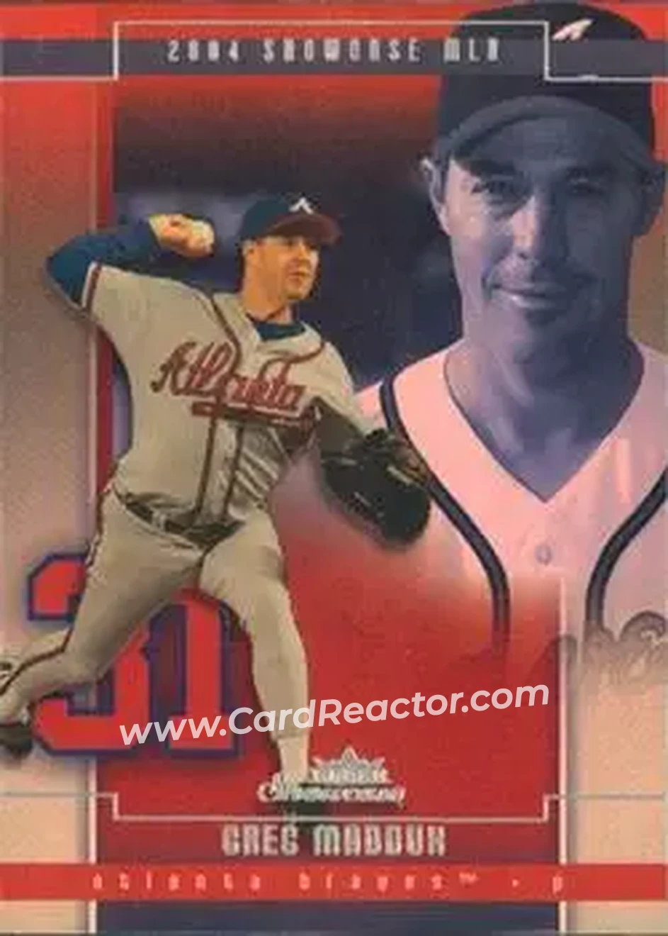 2004 Fleer Showcase #87 - Greg Maddux - Atlanta Braves - Front 2004 Fleer Showcase #87 - Greg Maddux - Atlanta Braves - Front