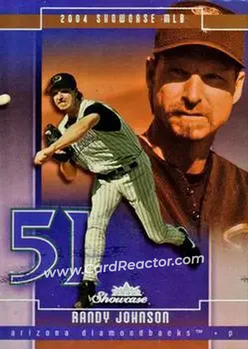 2004 Fleer Showcase #96 - Randy Johnson - Arizona Diamondbacks - Front