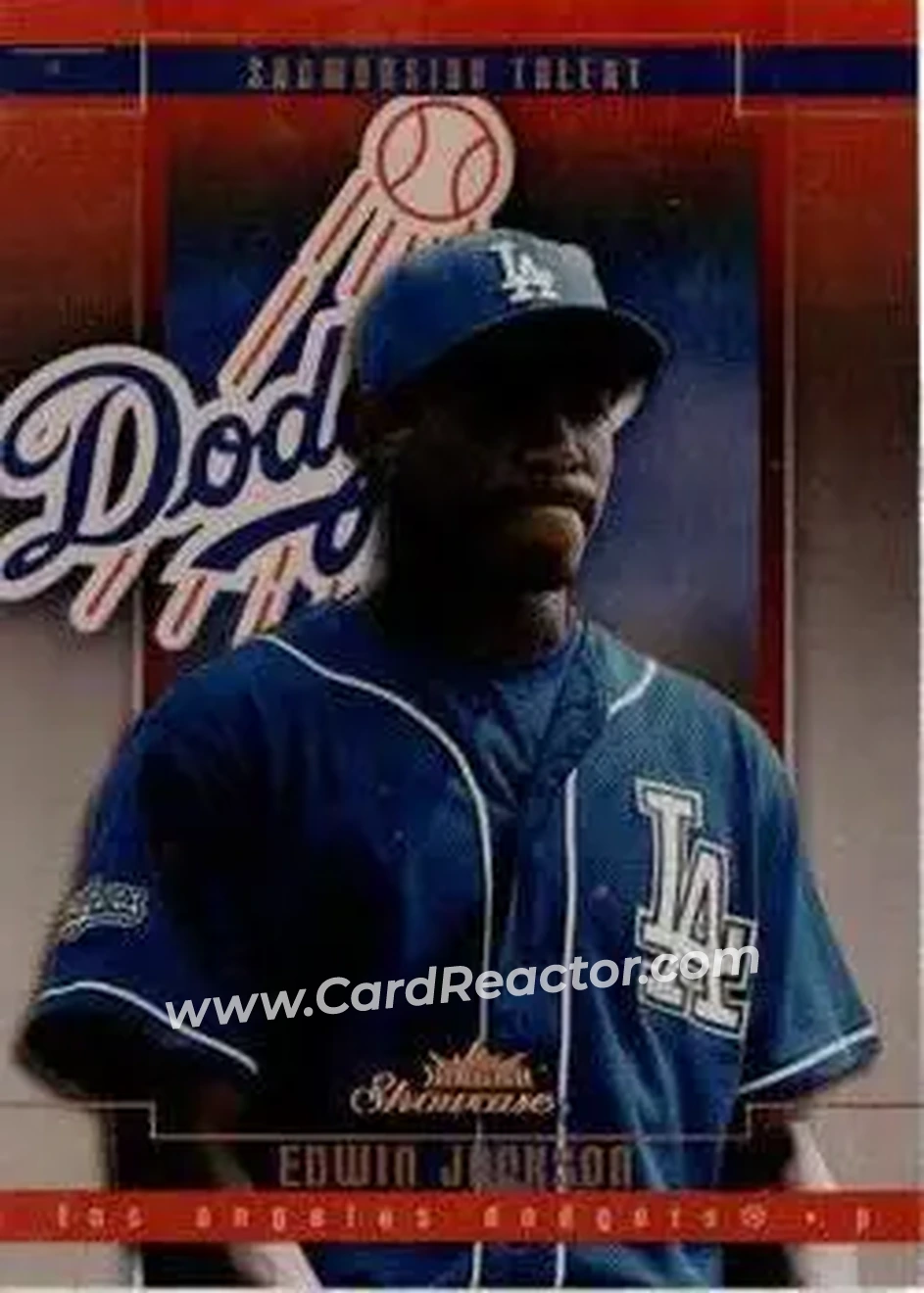 2004 Fleer Showcase #104 - Edwin Jackson - Los Angeles Dodgers - Front