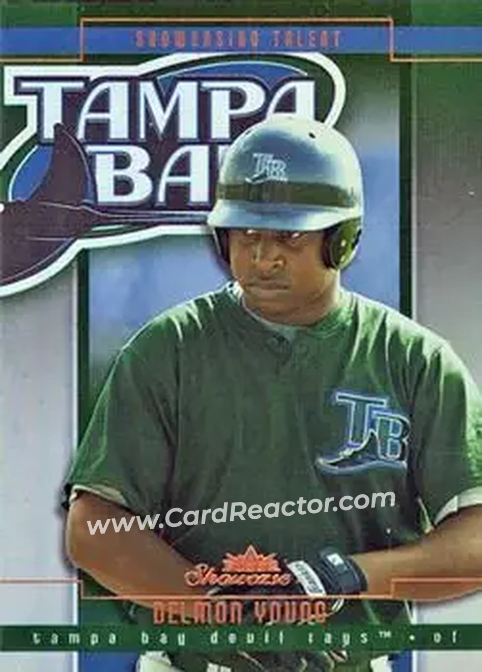 2004 Fleer Showcase #107 - Delmon Young - Tampa Bay Devil Rays - Front