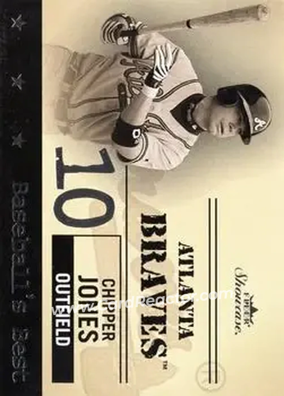 2004 Fleer Showcase - Baseball's Best #14 BB - Chipper Jones - Atlanta Braves - Front 2004 Fleer Showcase - Baseball's Best #14 BB - Chipper Jones - Atlanta Braves - Front