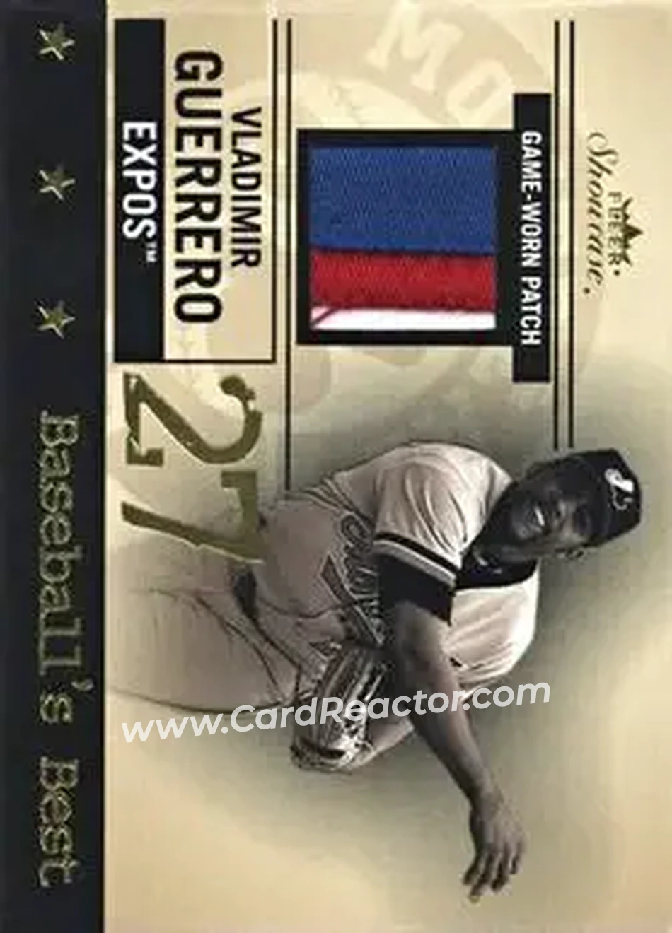 2004 Fleer Showcase - Baseball's Best Game-Worn Patch #BBP/VG - Vladimir Guerrero - Montreal Expos - Front