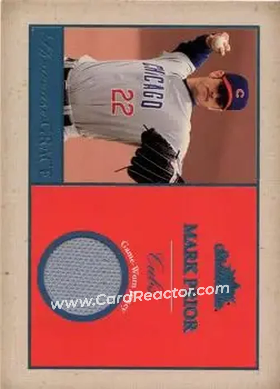 2004 Fleer Showcase - Showcase Grace Game-Worn #SG-MP2 - Mark Prior - Chicago Cubs - Front 2004 Fleer Showcase - Showcase Grace Game-Worn #SG-MP2 - Mark Prior - Chicago Cubs - Front