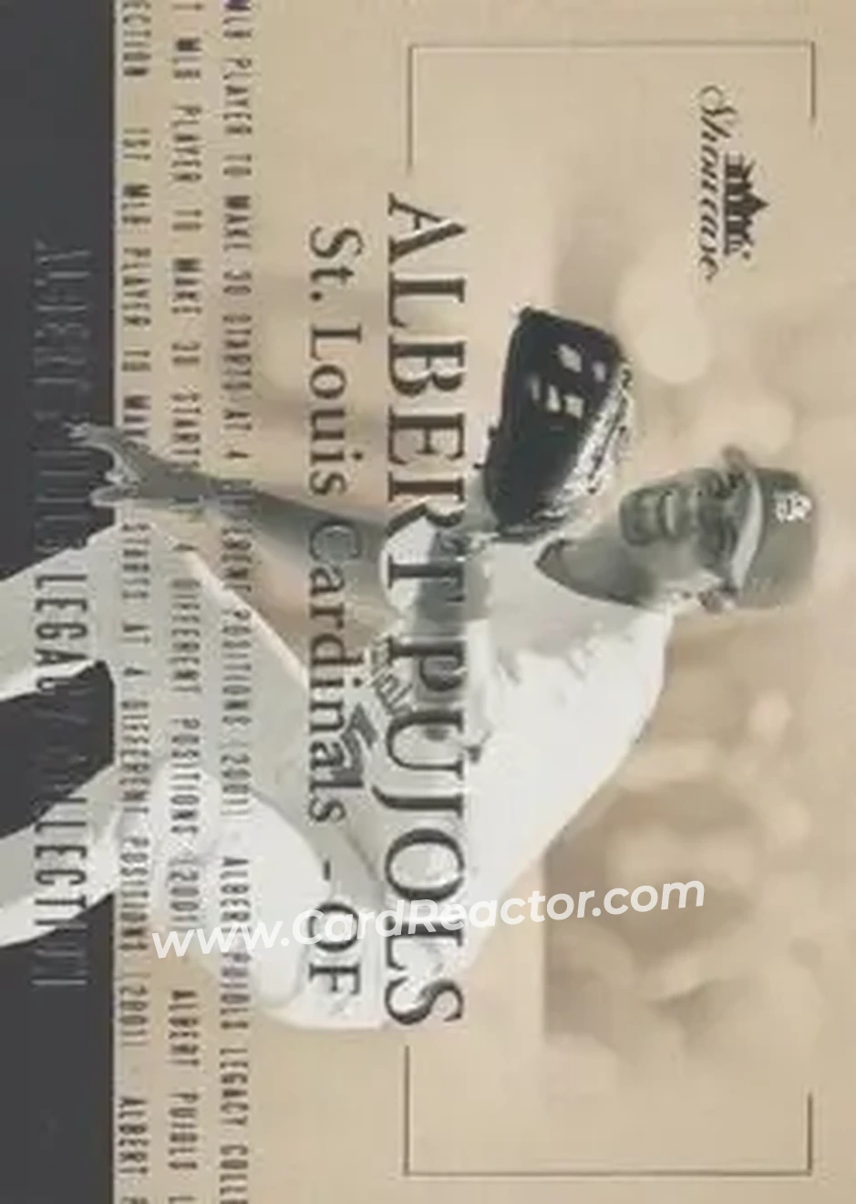 2004 Fleer Showcase - Pujols Legacy Collection #4L - Albert Pujols - St. Louis Cardinals - Front