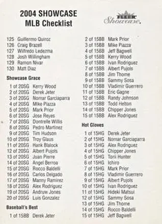2004 Fleer Showcase feature card