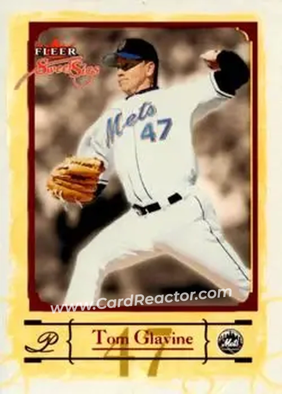 2004 Fleer Sweet Sigs #5 - Tom Glavine - New York Mets - Front