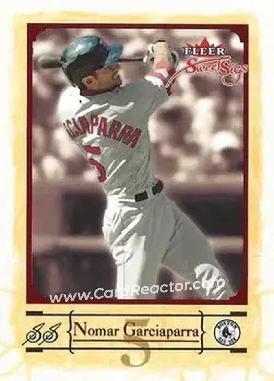 2004 Fleer Sweet Sigs #7 - Nomar Garciaparra - Boston Red Sox - Front 2004 Fleer Sweet Sigs #7 - Nomar Garciaparra - Boston Red Sox - Front