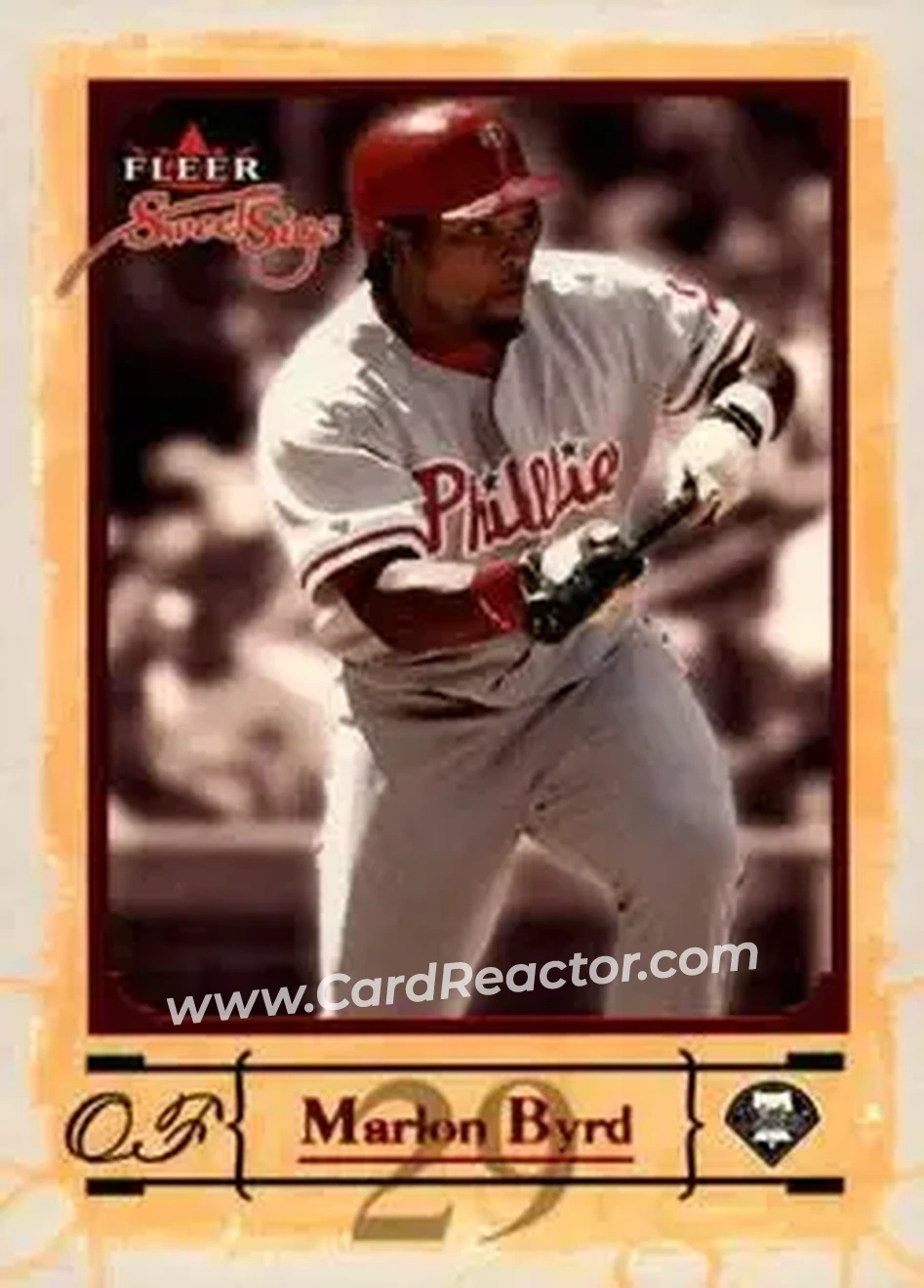 2004 Fleer Sweet Sigs #33 - Marlon Byrd - Philadelphia Phillies - Front