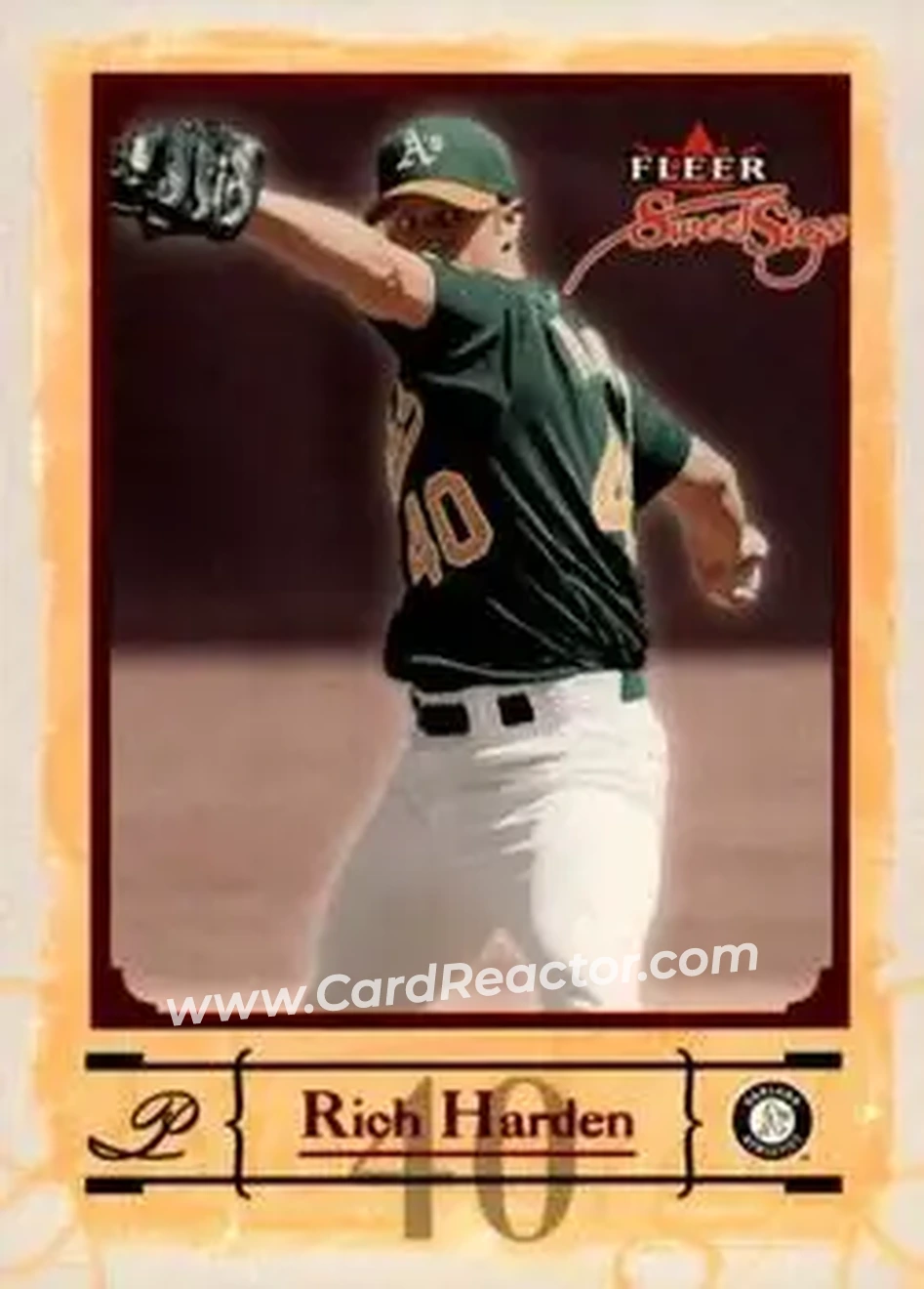 2004 Fleer Sweet Sigs #42 - Rich Harden - Oakland Athletics - Front