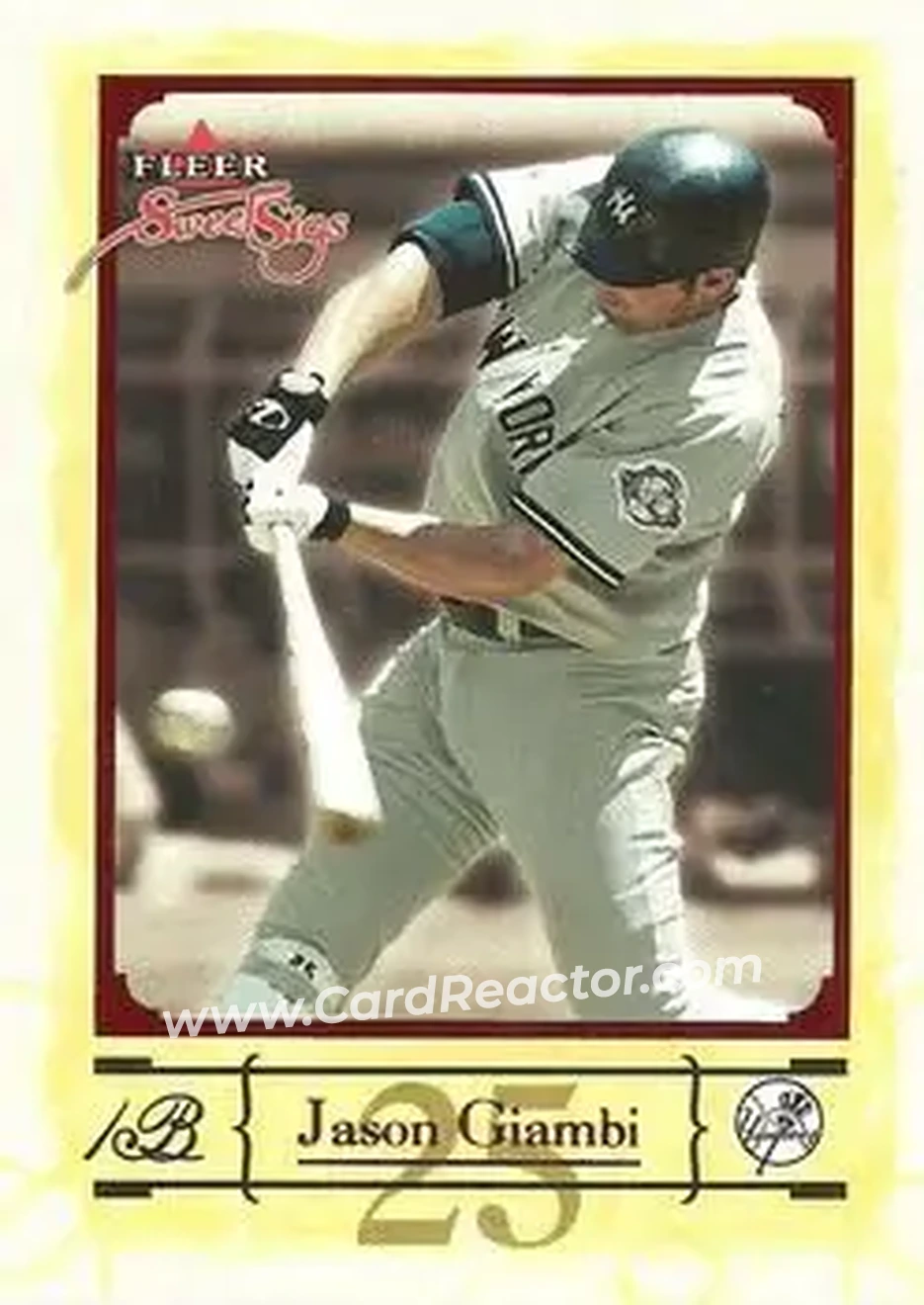 2004 Fleer Sweet Sigs #67 - Jason Giambi - New York Yankees - Front 2004 Fleer Sweet Sigs #67 - Jason Giambi - New York Yankees - Front