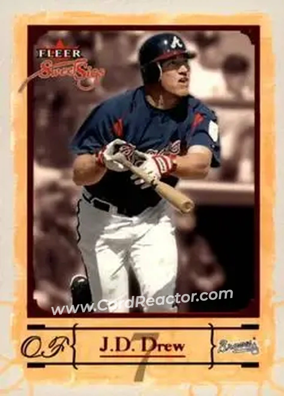 2004 Fleer Sweet Sigs #71 - J.D. Drew - Atlanta Braves - Front