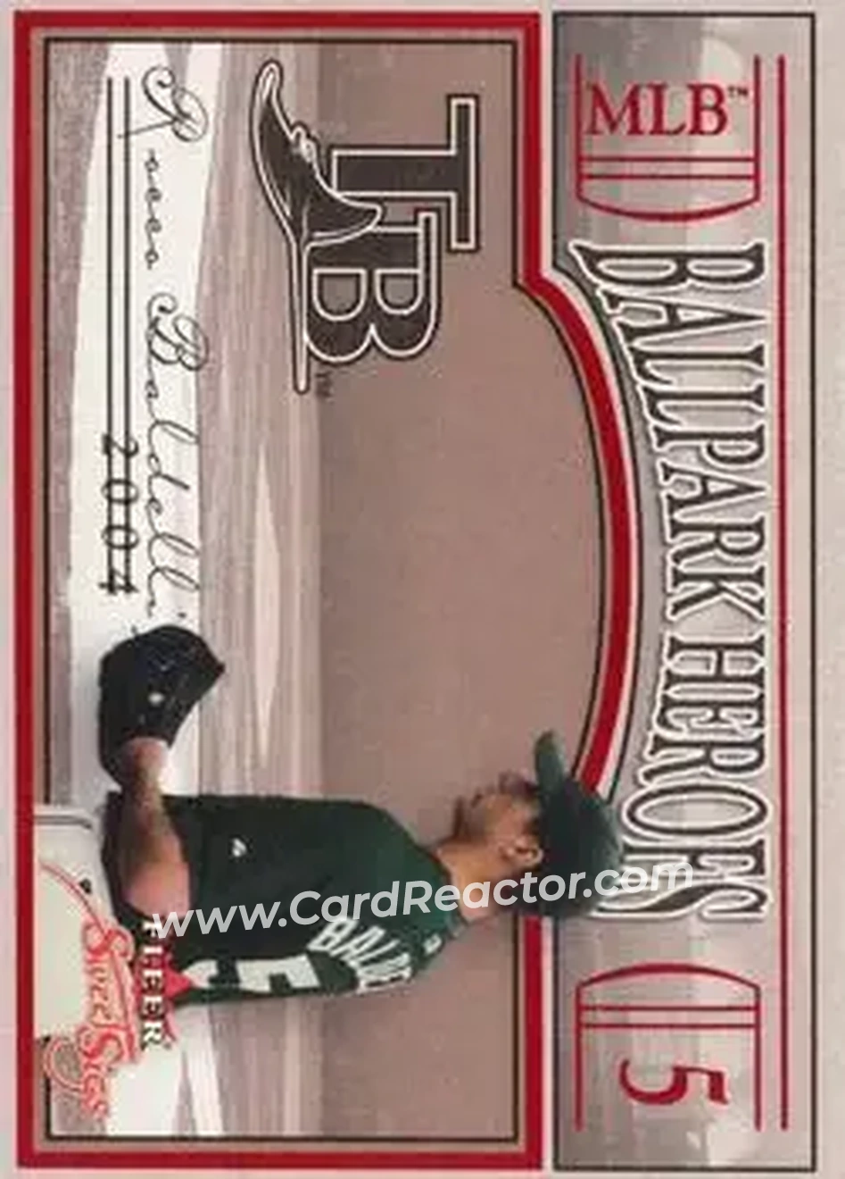 2004 Fleer Sweet Sigs - Ballpark Heroes #1BH - Rocco Baldelli - Tampa Bay Devil Rays - Front