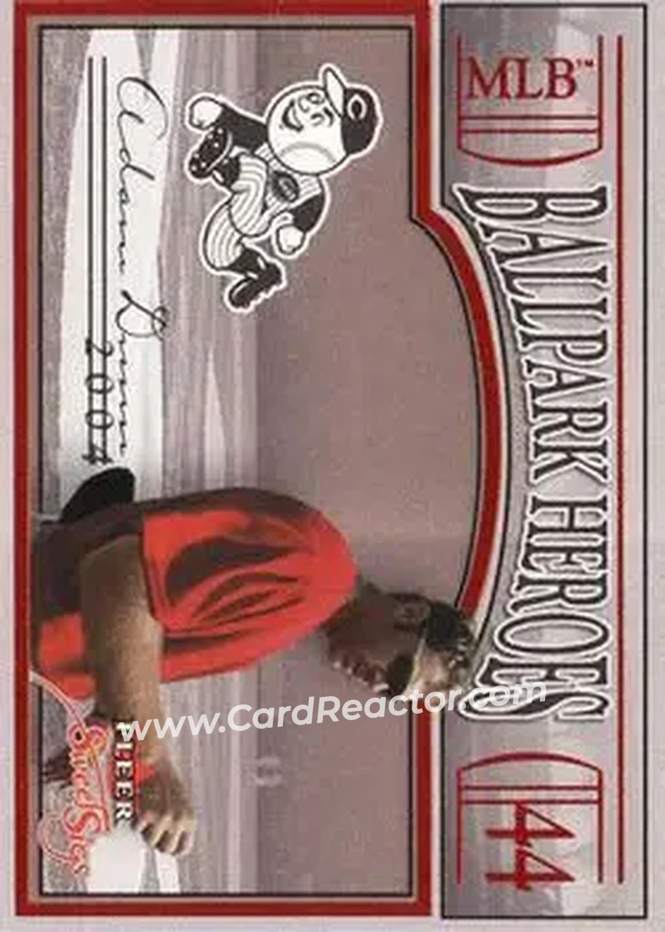 2004 Fleer Sweet Sigs - Ballpark Heroes #2BH - Adam Dunn - Cincinnati Reds - Front 2004 Fleer Sweet Sigs - Ballpark Heroes #2BH - Adam Dunn - Cincinnati Reds - Front