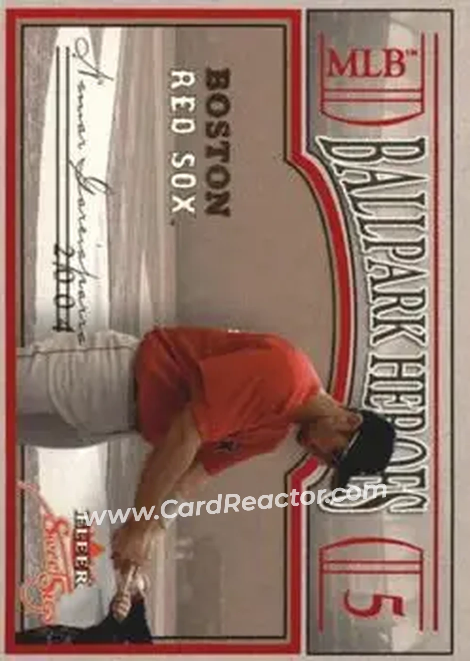 2004 Fleer Sweet Sigs - Ballpark Heroes #3BH - Nomar Garciaparra - Boston Red Sox - Front