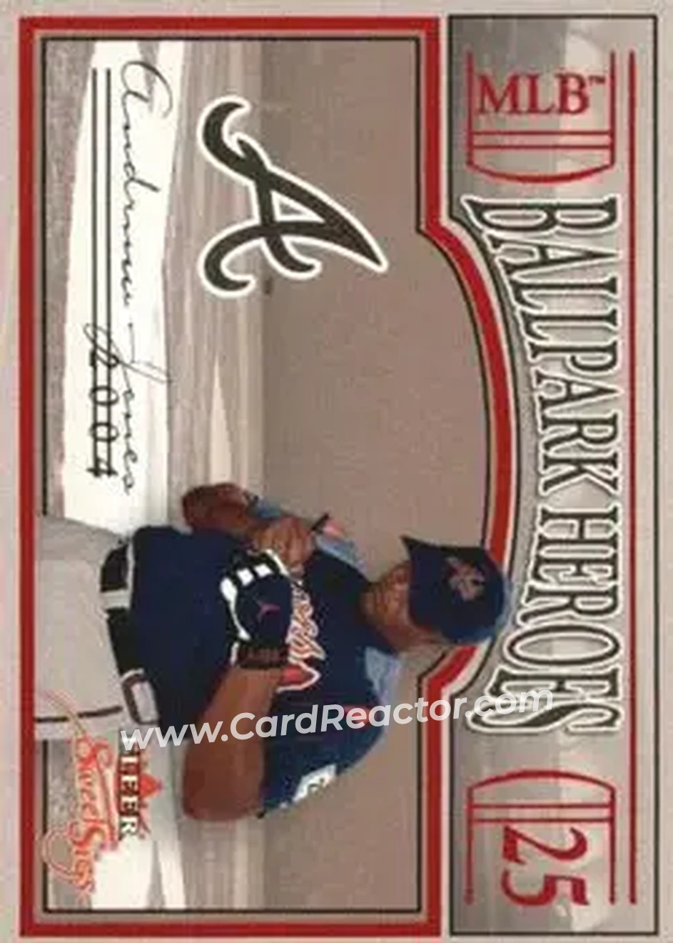 2004 Fleer Sweet Sigs - Ballpark Heroes #7BH - Andruw Jones - Atlanta Braves - Front