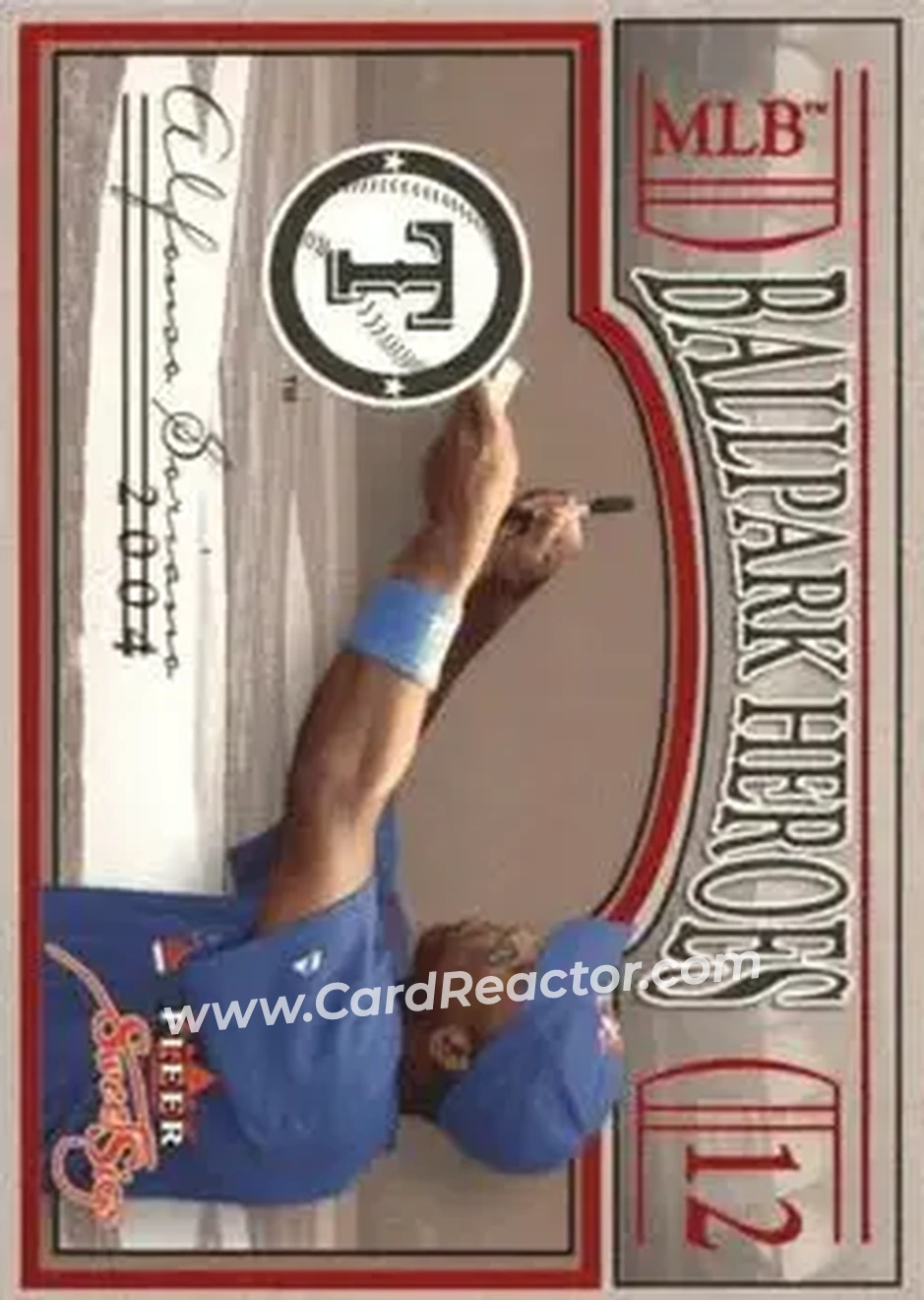 2004 Fleer Sweet Sigs - Ballpark Heroes #9BH - Alfonso Soriano - Texas Rangers - Front