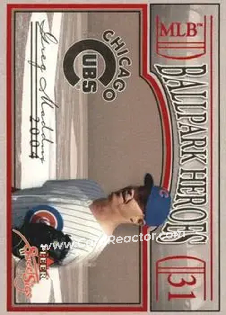 2004 Fleer Sweet Sigs - Ballpark Heroes #18BH - Greg Maddux - Chicago Cubs - Front