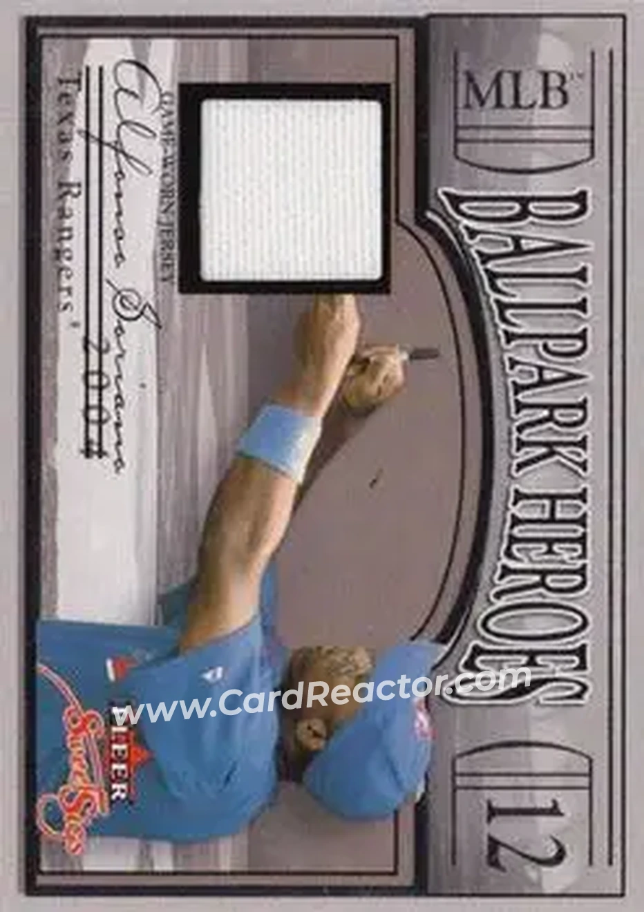 2004 Fleer Sweet Sigs - Ballpark Heroes Jersey Silver #BH-AS - Alfonso Soriano - Texas Rangers - Front