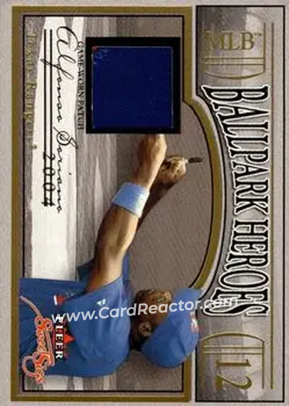 2004 Fleer Sweet Sigs - Ballpark Heroes Patch Gold #BH-AS - Alfonso Soriano - Texas Rangers - Front