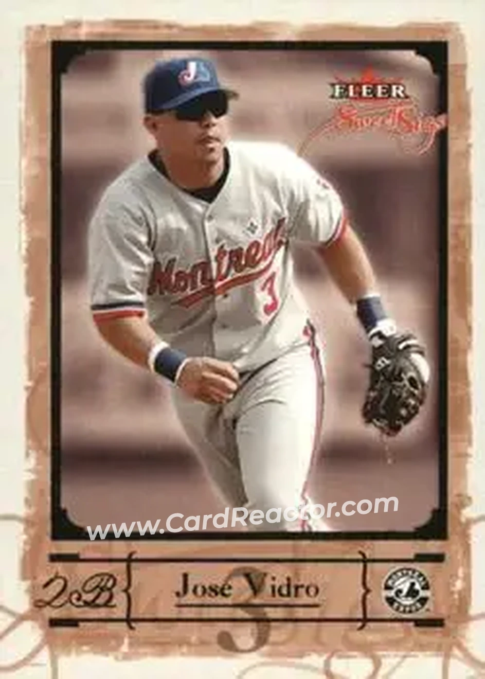 2004 Fleer Sweet Sigs - Black #14 - Jose Vidro - Montreal Expos - Front