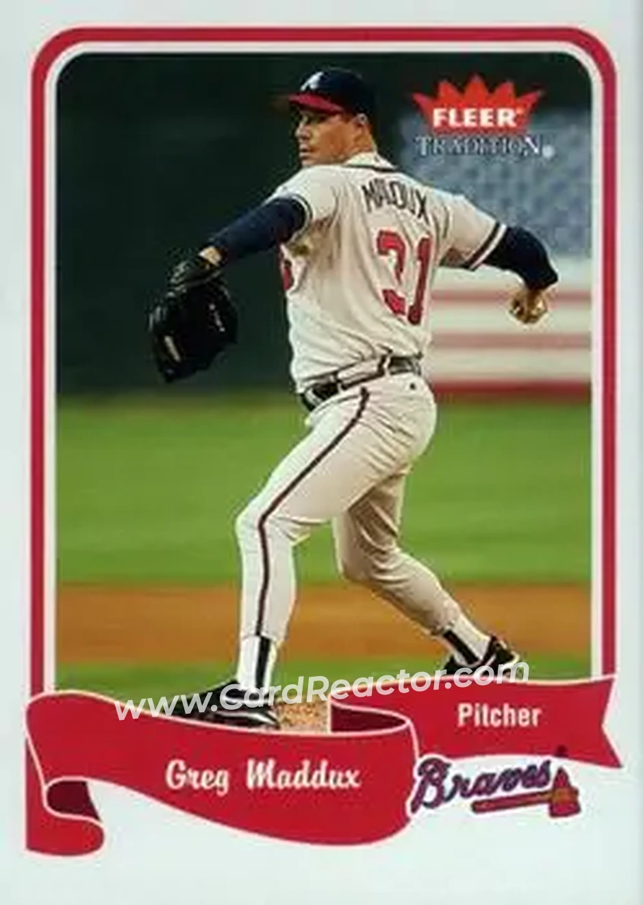 2004 Fleer Tradition #41 - Greg Maddux - Atlanta Braves - Front 2004 Fleer Tradition #41 - Greg Maddux - Atlanta Braves - Front