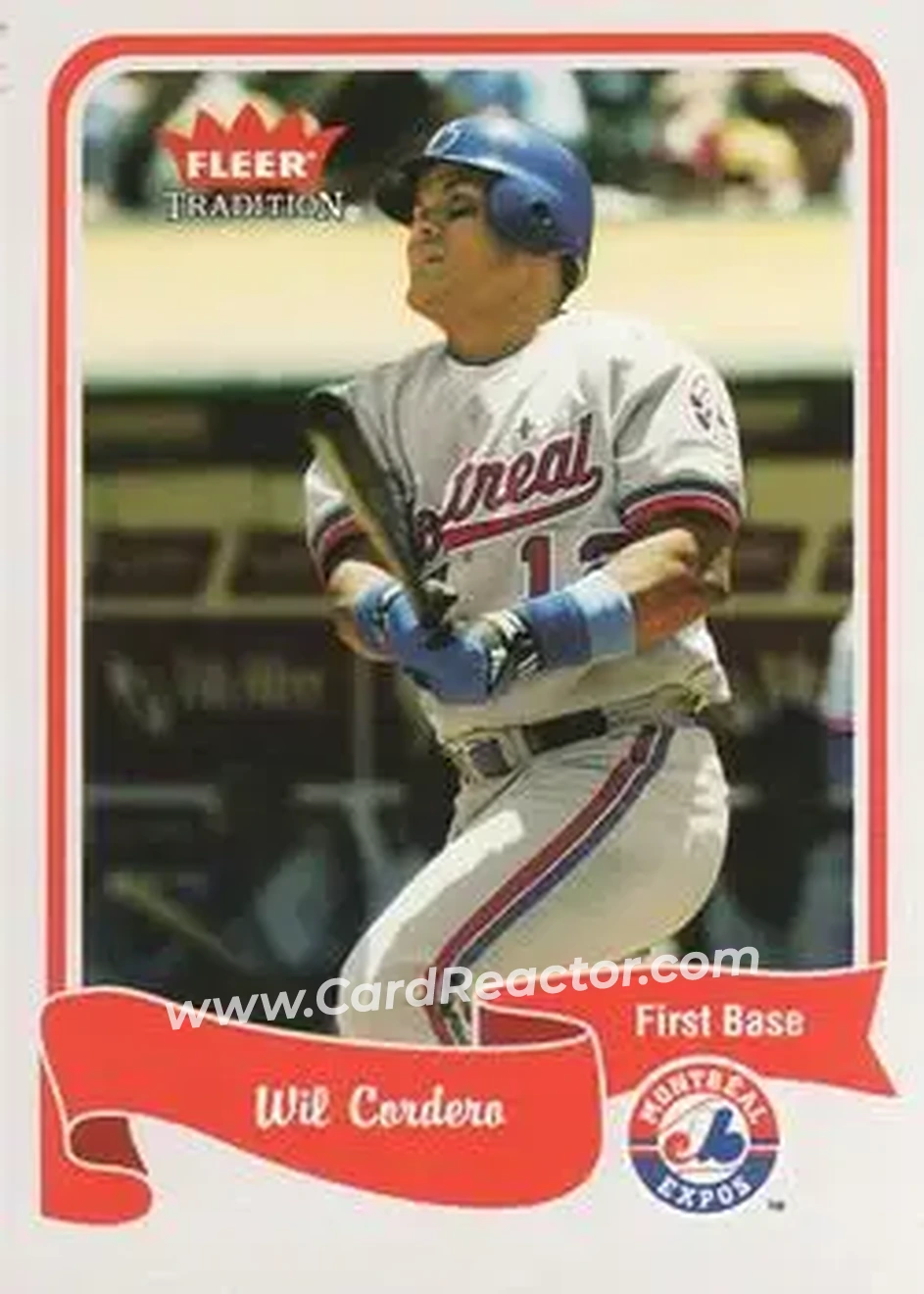 2004 Fleer Tradition #52 - Wil Cordero - Montreal Expos - Front