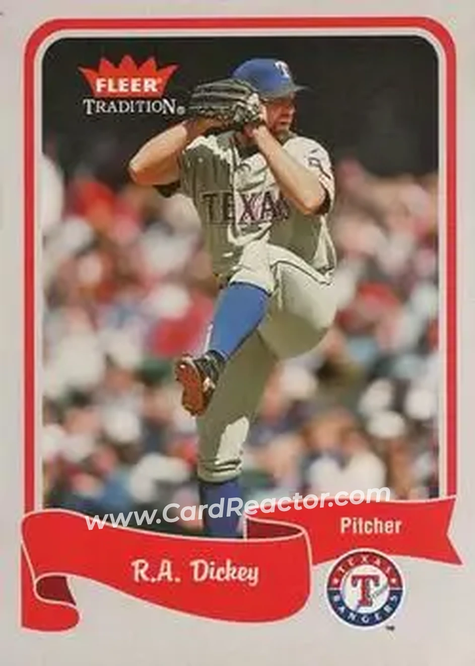 2004 Fleer Tradition #58 - R.A. Dickey - Texas Rangers - Front