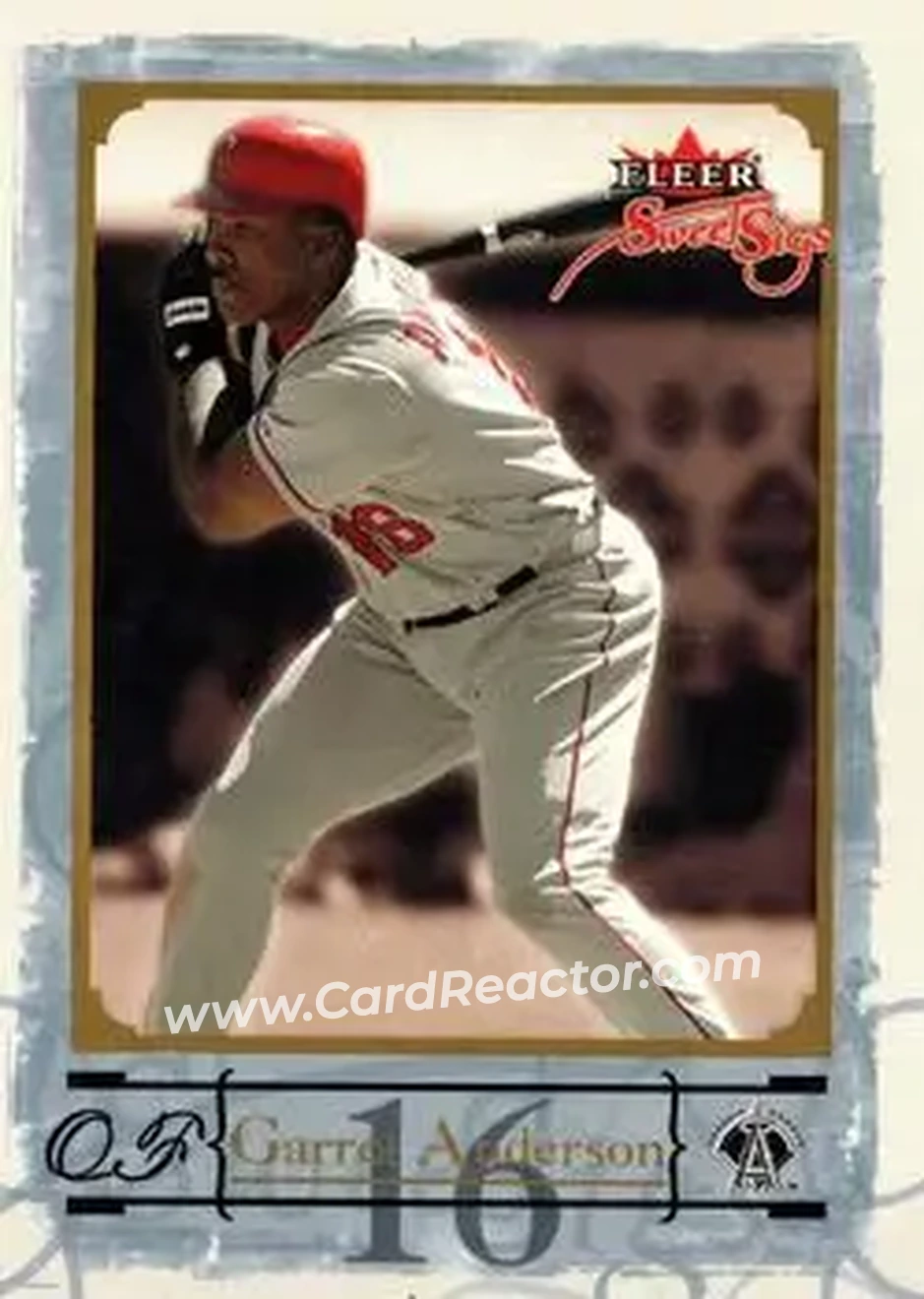 2004 Fleer Sweet Sigs - Gold #36 - Garret Anderson - Anaheim Angels - Front